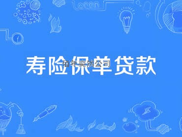 保單貸款無(wú)抵押信用貸款